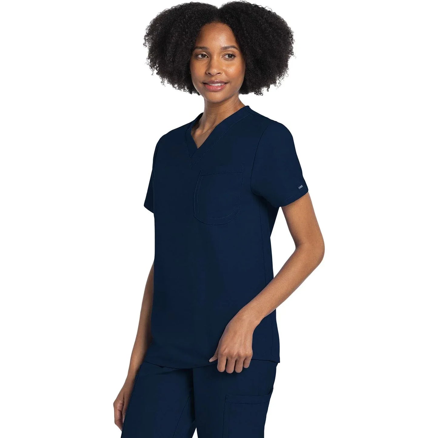 Cherokee Scrub Tops Cherokee Originals Ultra CK778A Unisex V-Neck Scrubs Top Navy