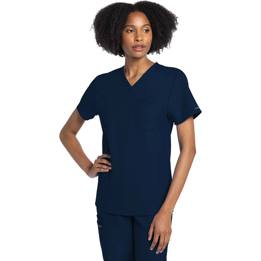 Cherokee Scrub Tops XL Cherokee Originals Ultra CK778A Unisex V-Neck Scrubs Top Navy