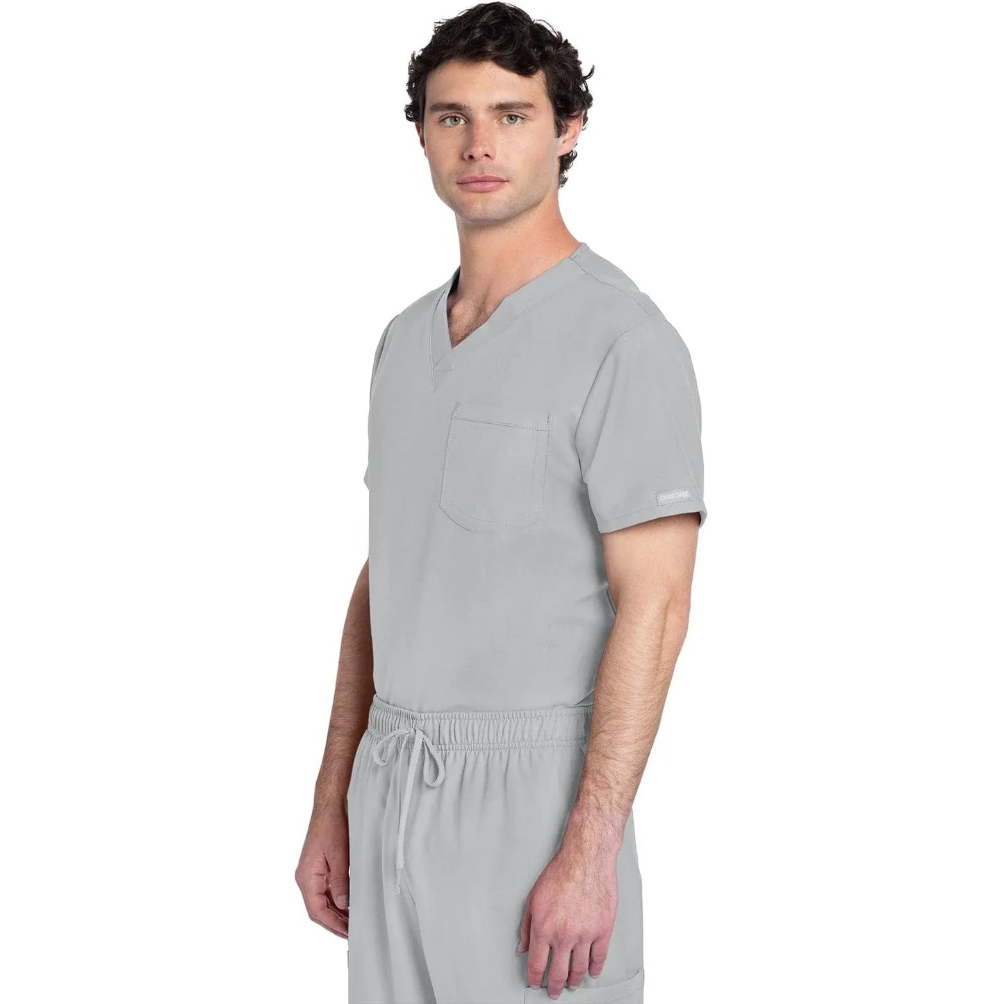 Cherokee Originals Ultra CK778A Unisex V-Neck Top Unisex Top Grey