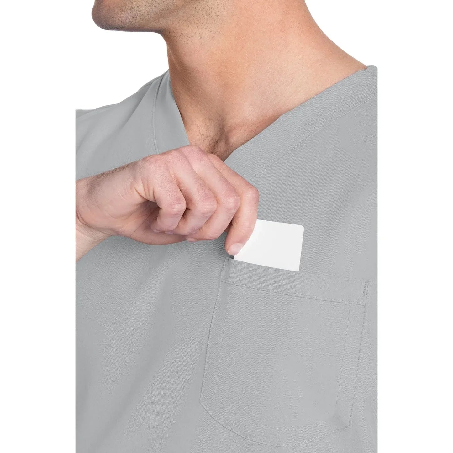 Cherokee Originals Ultra CK778A Unisex V-Neck Top Unisex Top Grey