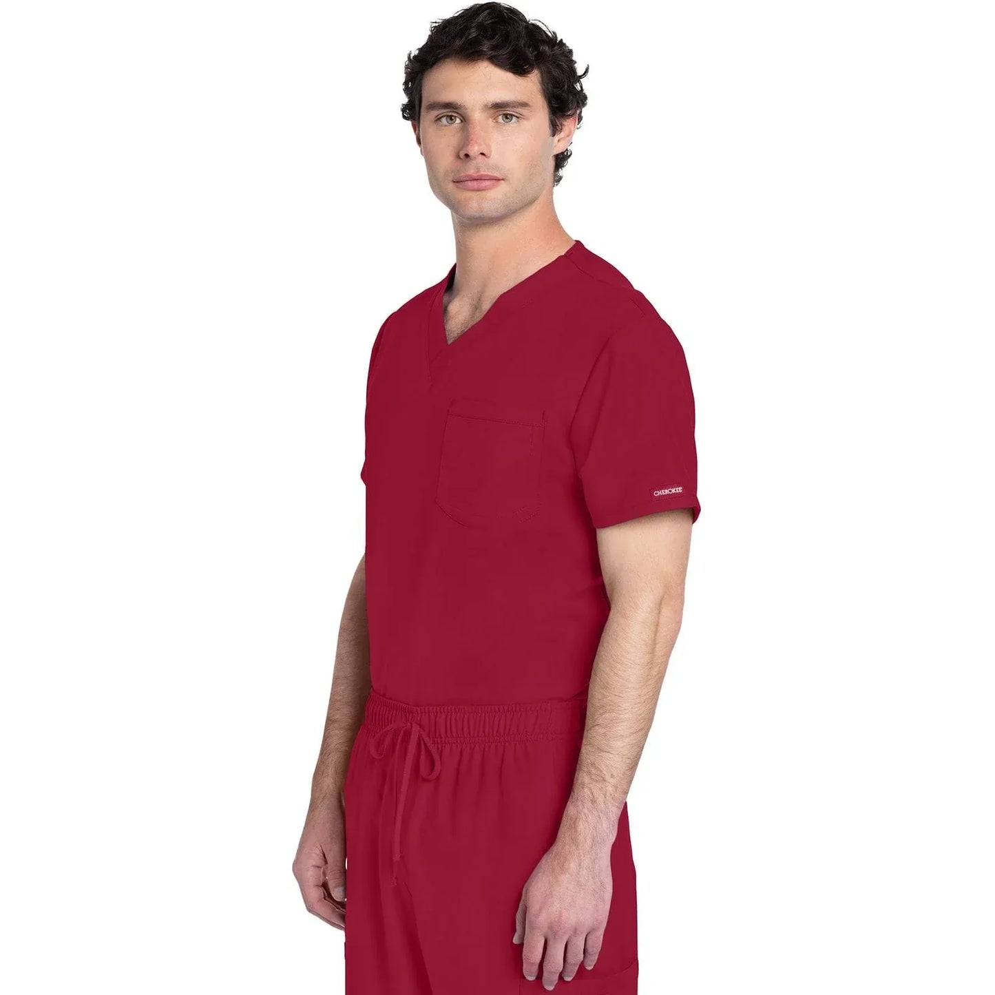 Cherokee Originals Ultra CK778A Unisex V-Neck Top Unisex Top Red