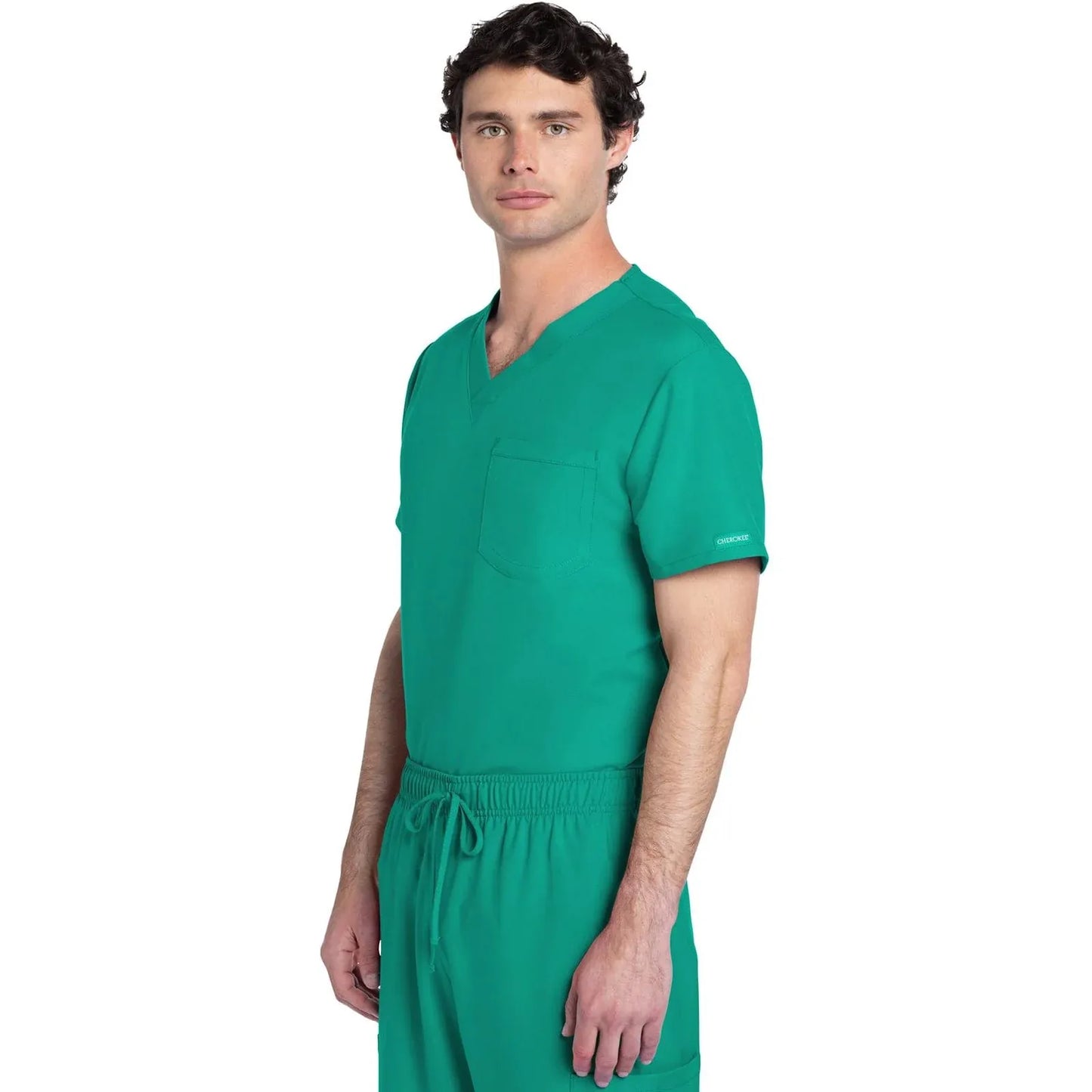 Cherokee Originals Ultra CK778A Unisex V-Neck Top Unisex Top Teal Blue