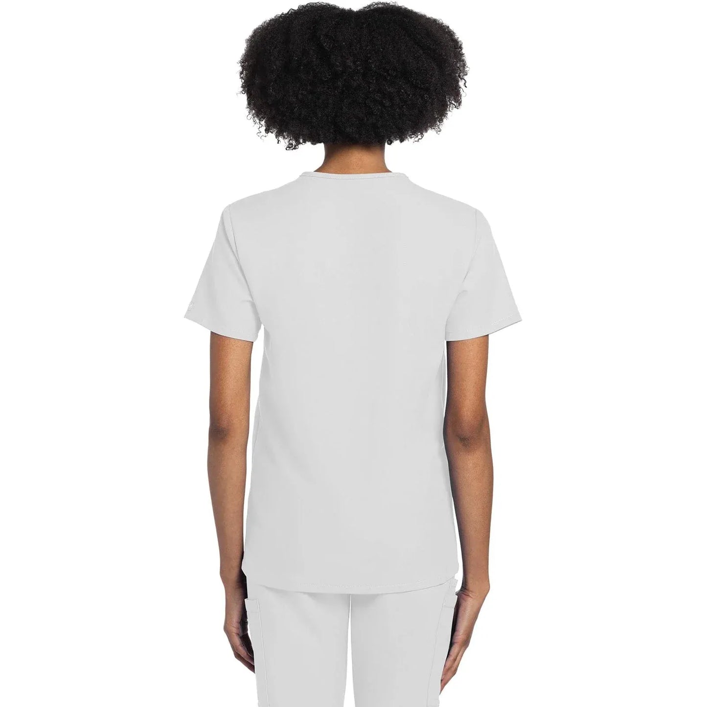 Cherokee Originals Ultra CK778A Unisex V-Neck Top Unisex Top White