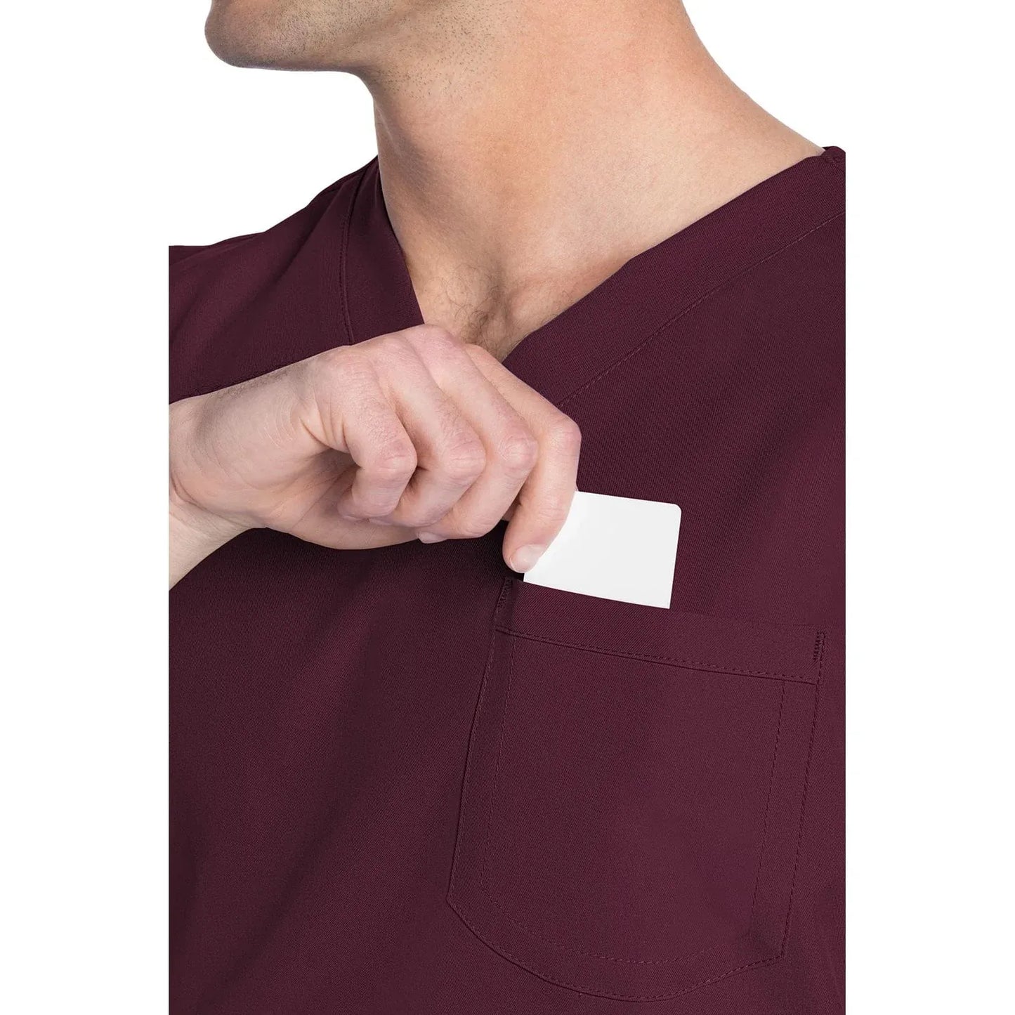 Cherokee Originals Ultra CK778A Unisex V-Neck Top Unisex Top Wine