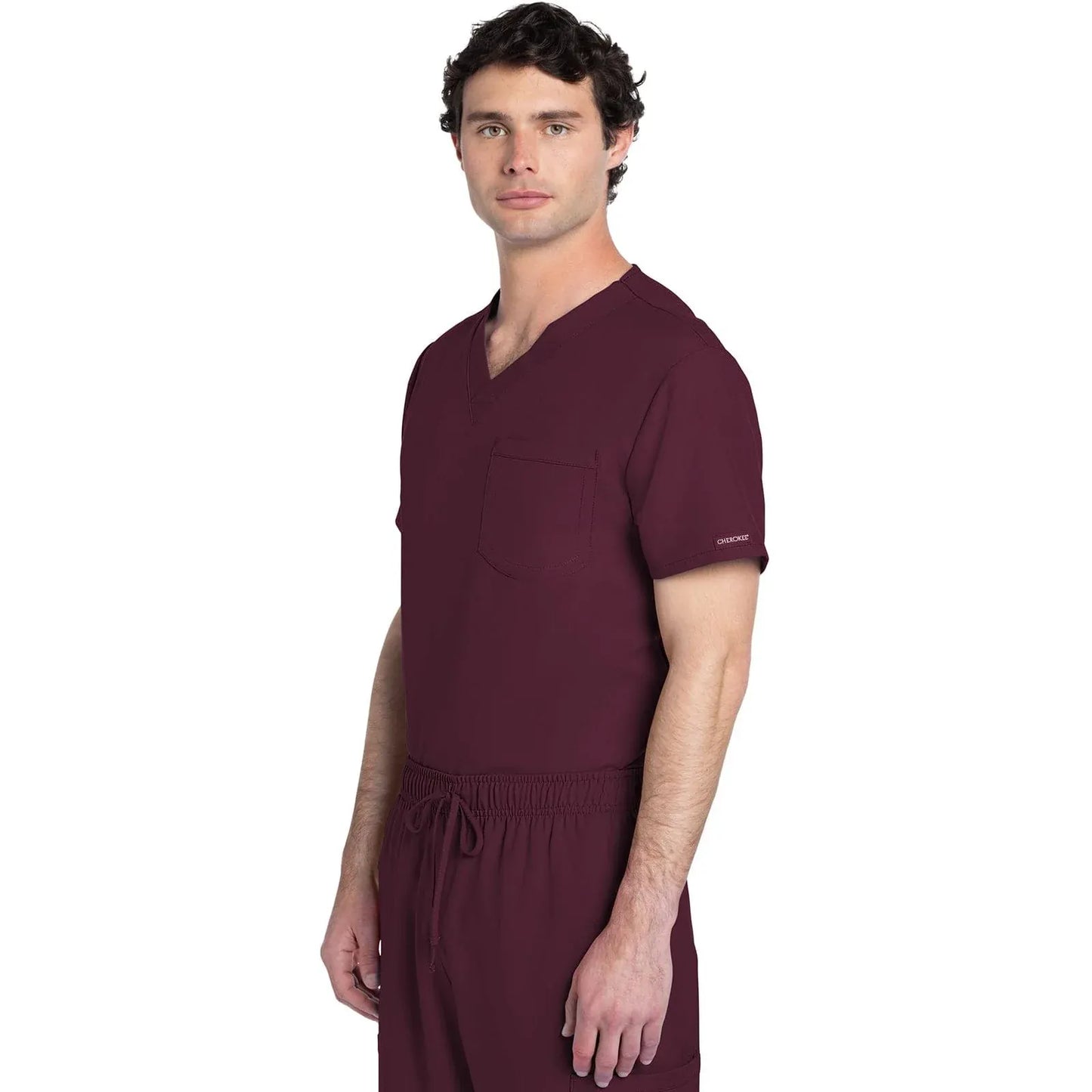 Cherokee Originals Ultra CK778A Unisex V-Neck Top Unisex Top Wine