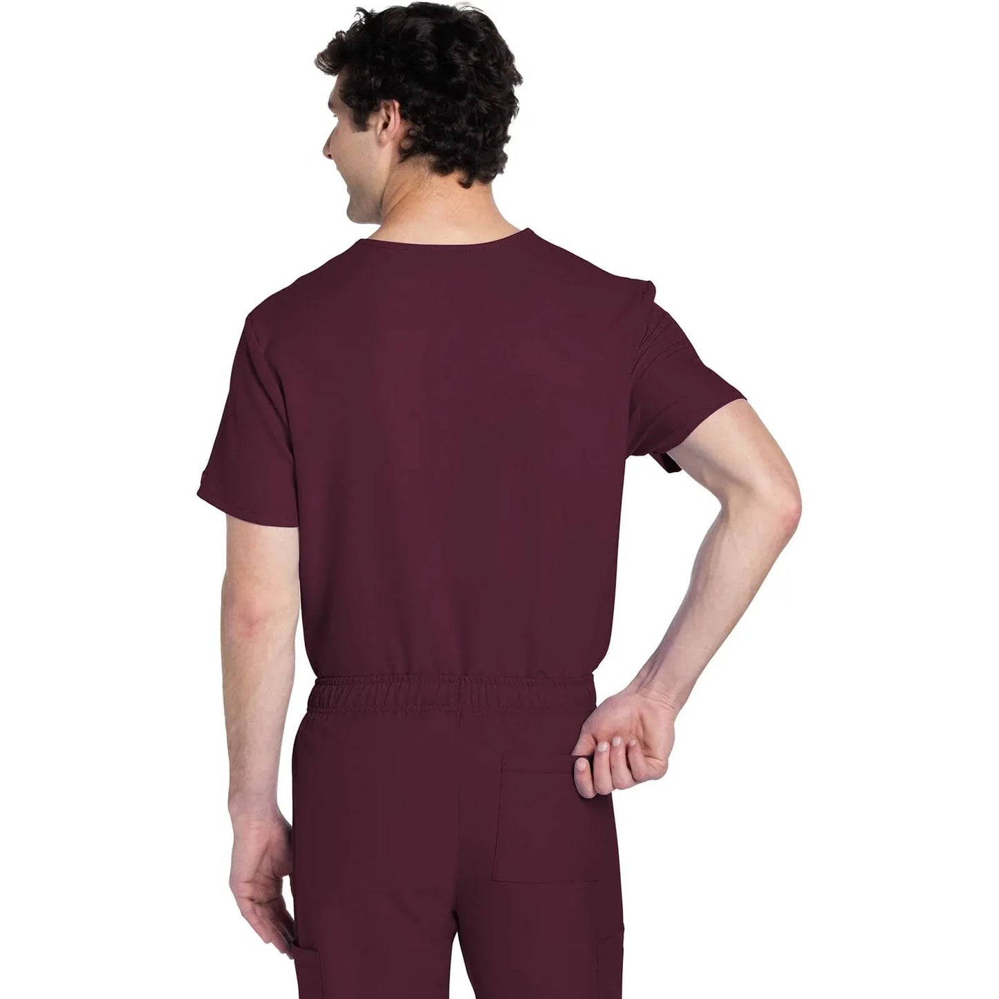 Cherokee Originals Ultra CK778A Unisex V-Neck Top Unisex Top Wine