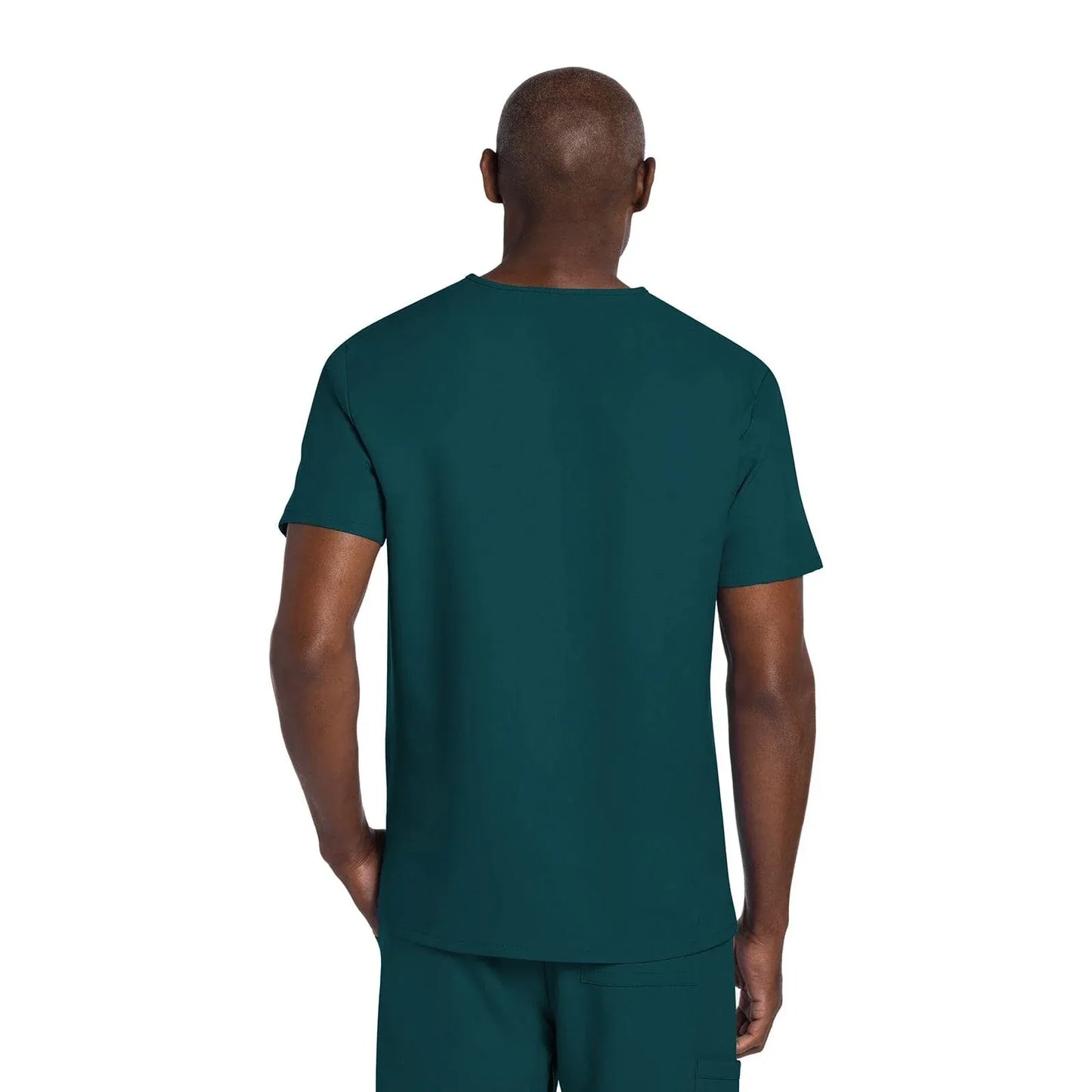 Cherokee Scrubs Top Cherokee Originals Ultra CK784A Mens Elevation 2-Pocket Mens Scrubs Top Caribbean Blue