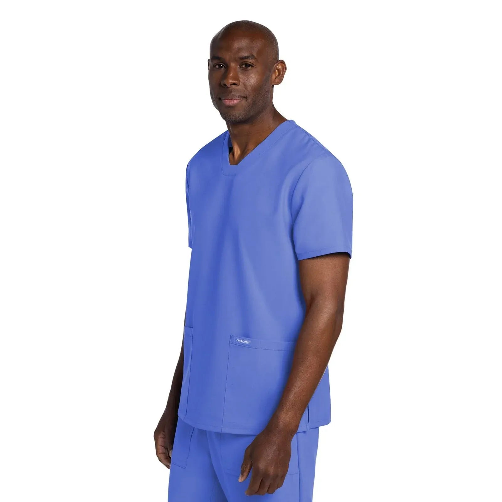 Cherokee Scrubs Top Cherokee Originals Ultra CK784A Mens Elevation 2-Pocket Mens Scrubs Top Ciel