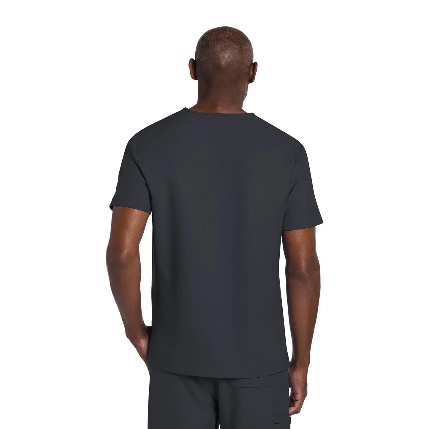 Cherokee Scrubs Top Cherokee Originals Ultra CK784A Mens Elevation 2-Pocket Mens Scrubs Top Pewter