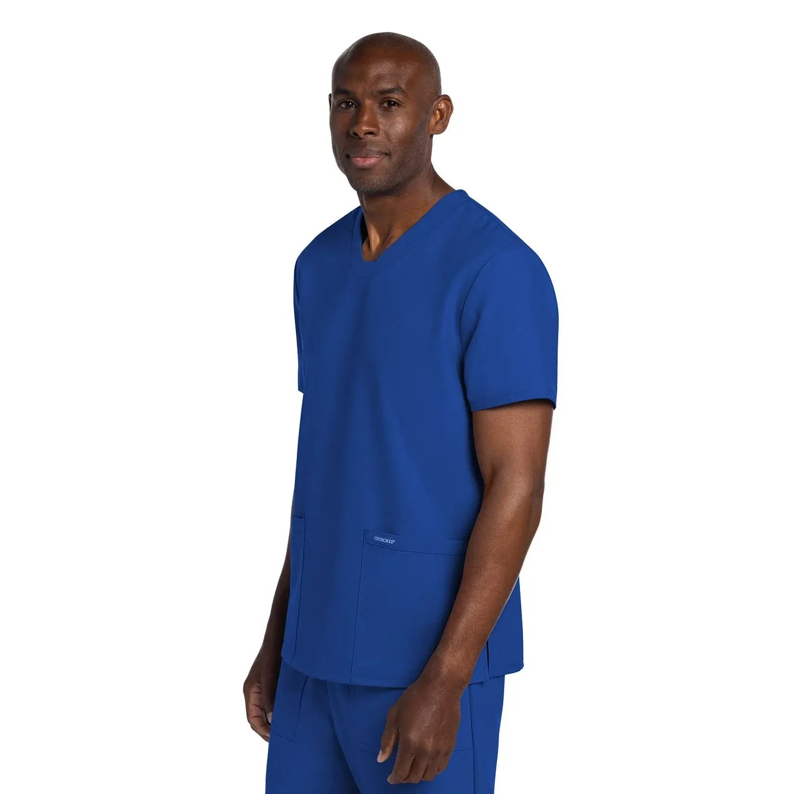 Cherokee Scrubs Top Cherokee Originals Ultra CK784A Mens Elevation 2-Pocket Mens Scrubs Top Royal