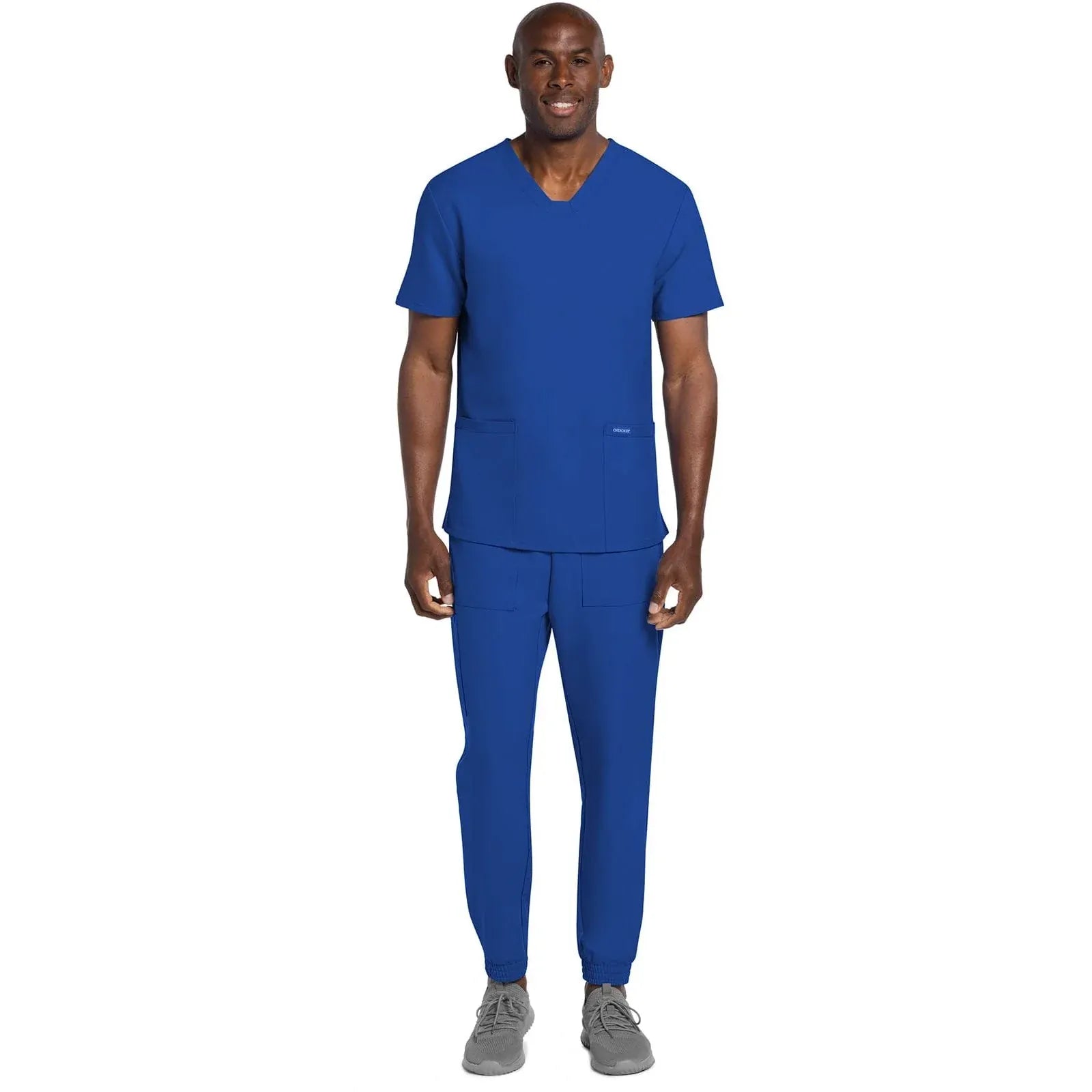 Cherokee Scrubs Top Cherokee Originals Ultra CK784A Mens Elevation 2-Pocket Mens Scrubs Top Royal