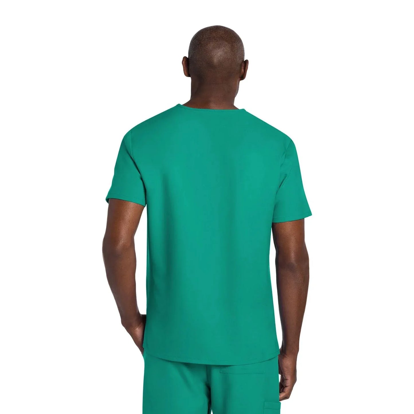 Cherokee Scrubs Top Cherokee Originals Ultra CK784A Mens Elevation 2-Pocket Mens Scrubs Top Teal Blue