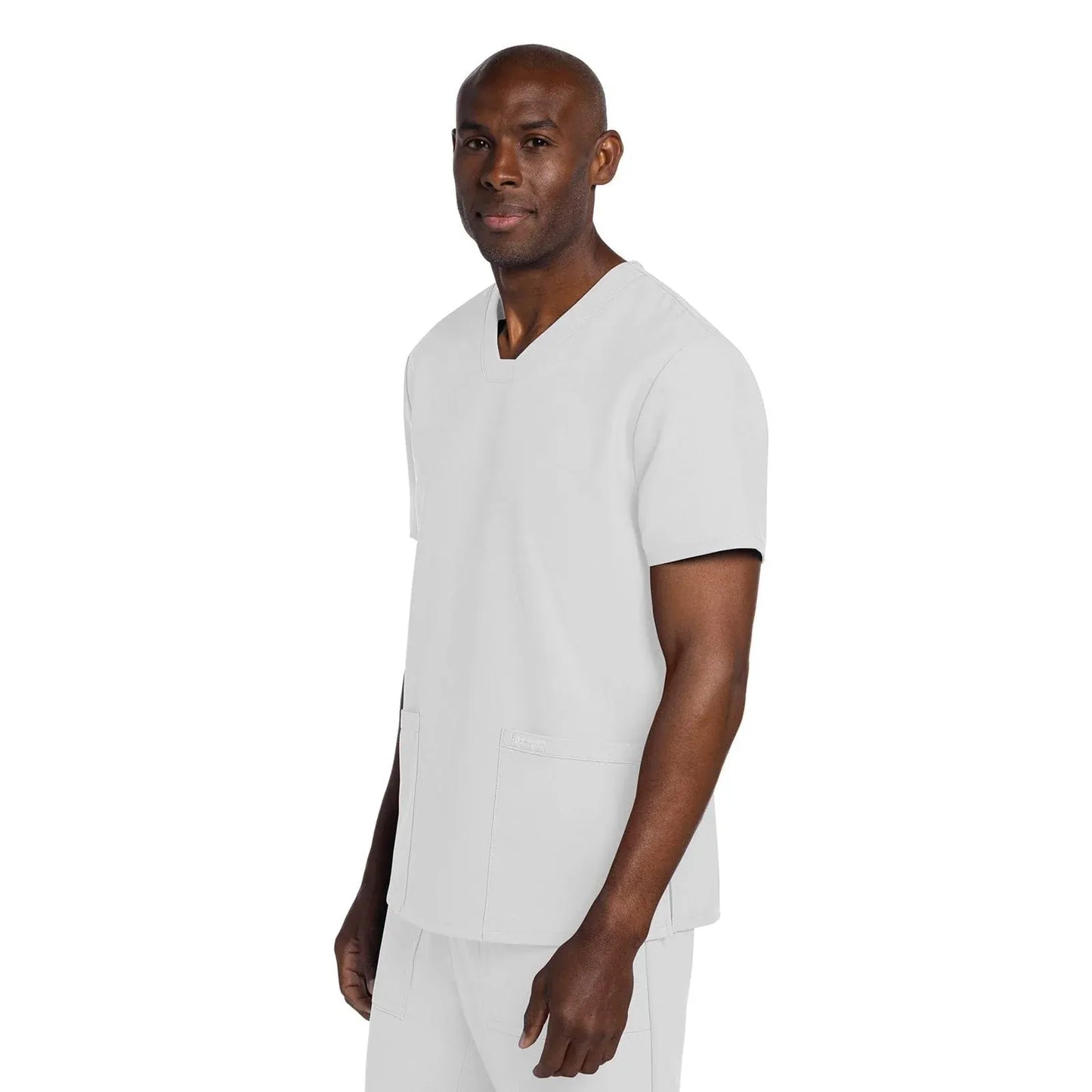 Cherokee Scrubs Top Cherokee Originals Ultra CK784A Mens Elevation 2-Pocket Mens Scrubs Top White