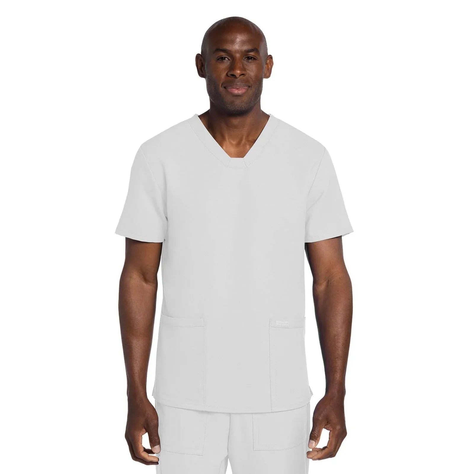 Cherokee Scrubs Top M Cherokee Originals Ultra CK784A Mens Elevation 2-Pocket Mens Scrubs Top White