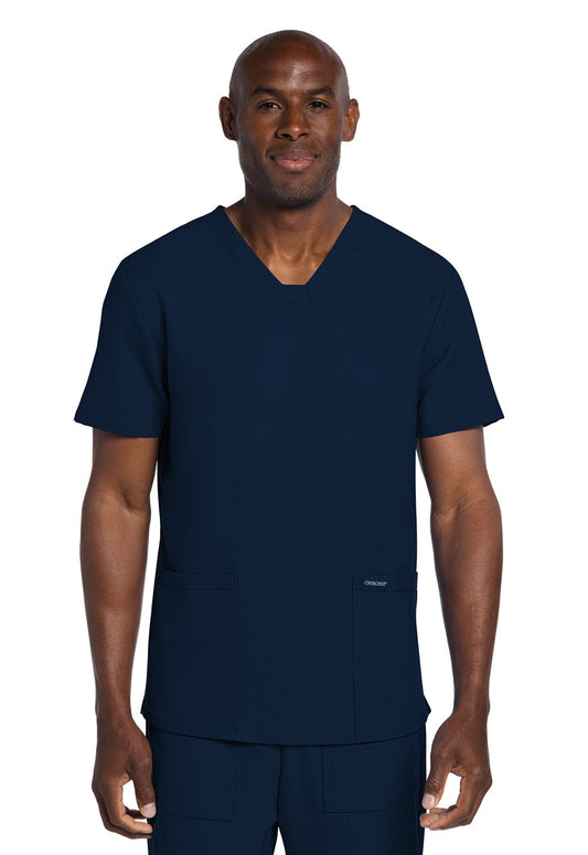 Cherokee Scrubs Top S Cherokee Originals Ultra CK784A Mens Elevation 2-Pocket Top Men Top Navy