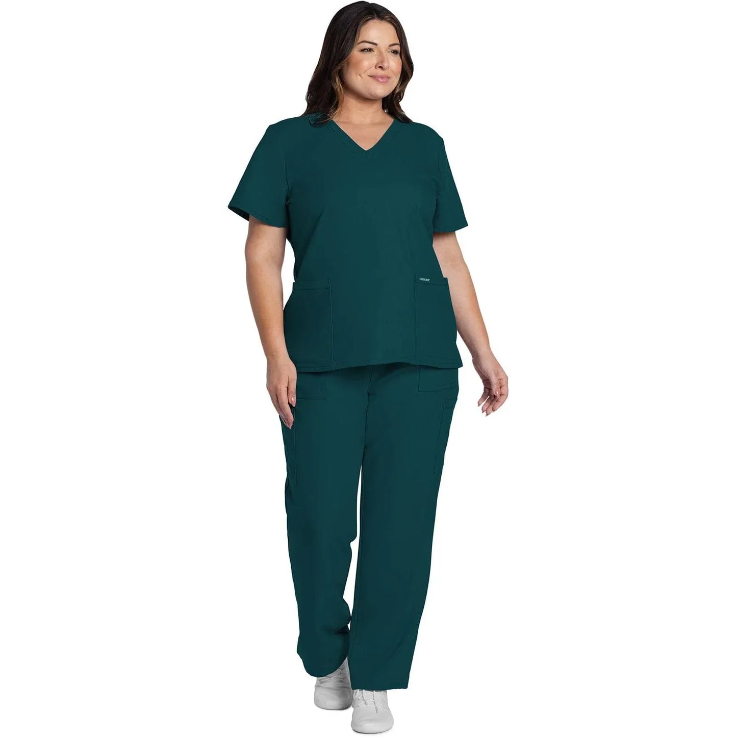 Cherokee Originals Ultra CK953A City V-Neck Scrubs Top Women Caribbean Blue