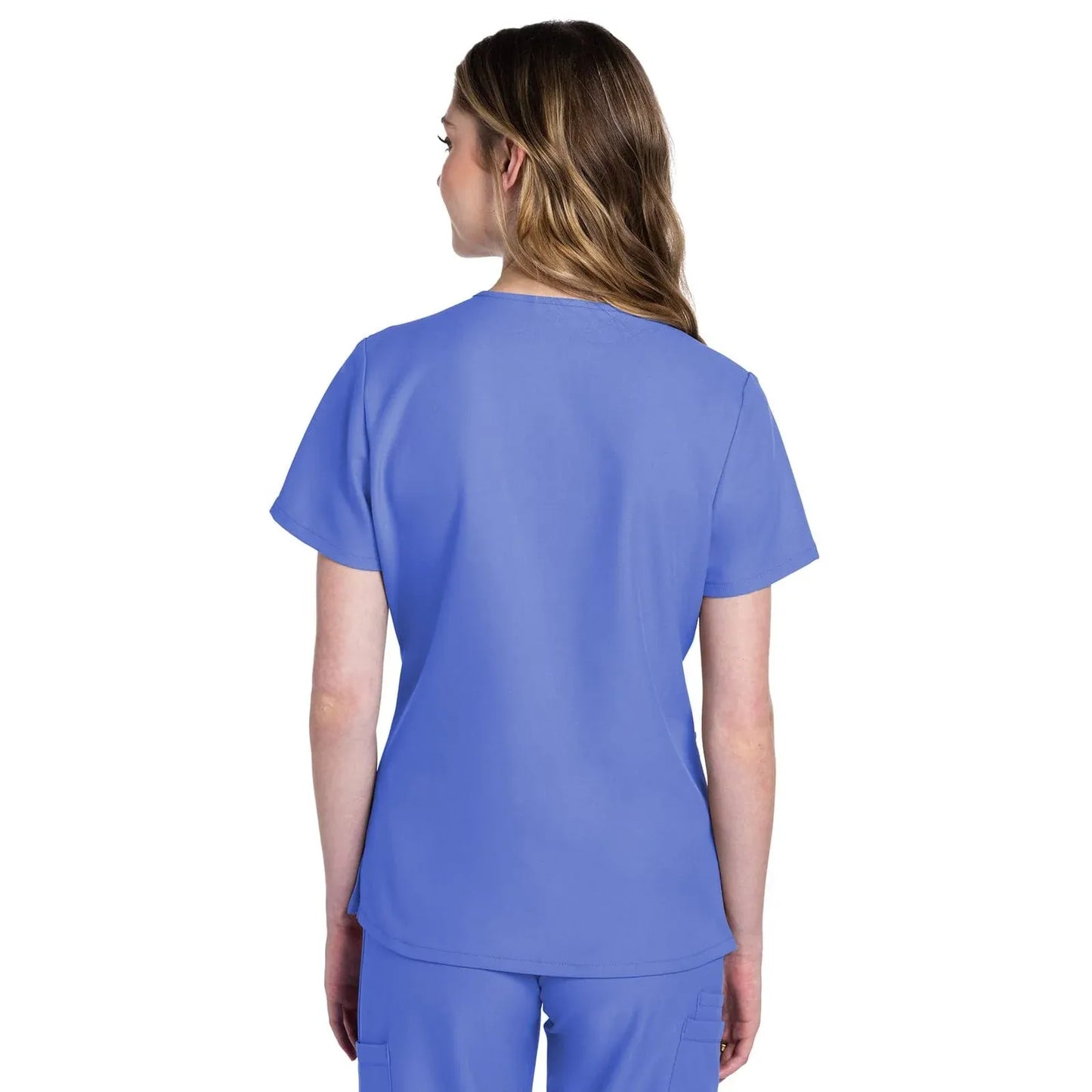Cherokee Originals Ultra CK953A City V-Neck Scrubs Top Women Ciel Blue