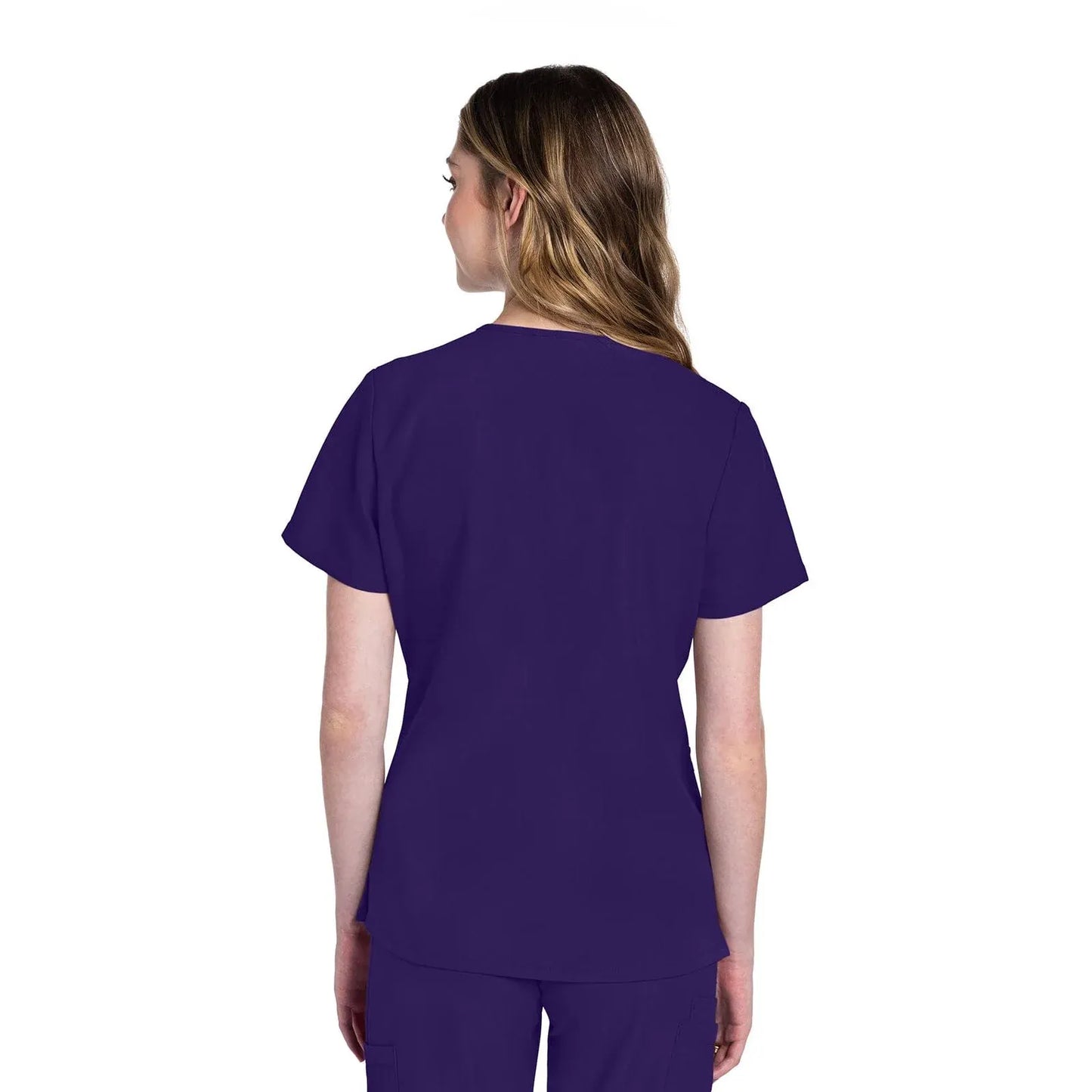 Cherokee Originals Ultra CK953A City V-Neck Scrubs Top Women Grape
