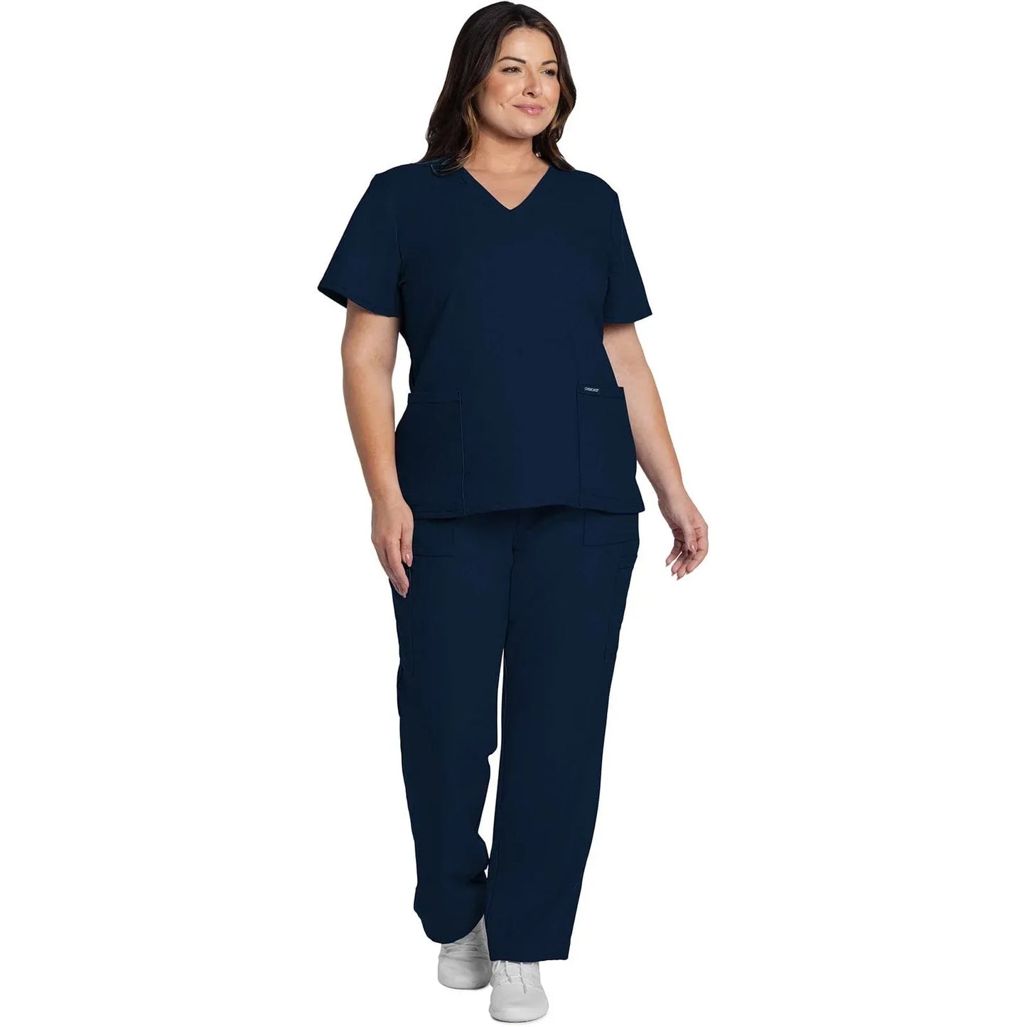 Cherokee Originals Ultra CK953A City V-Neck Scrubs Top Women Navy