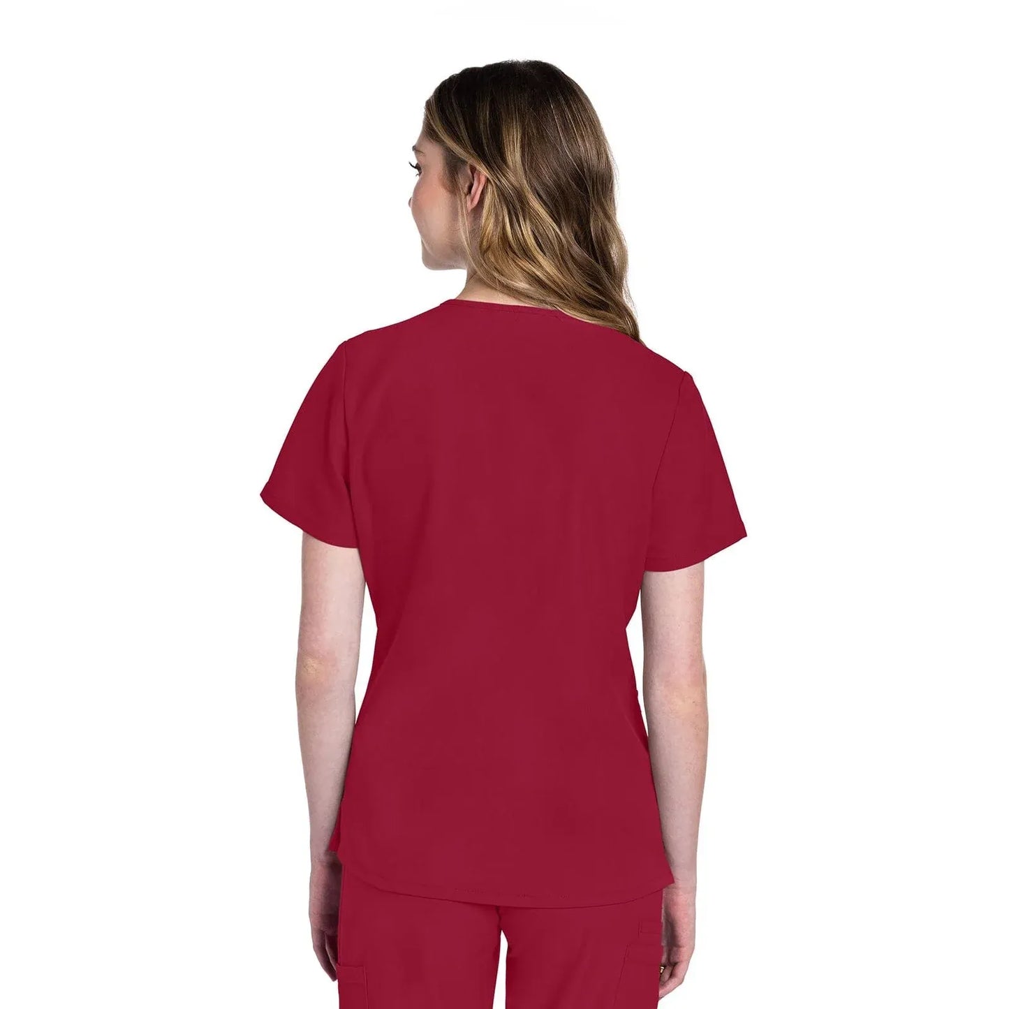 Cherokee Originals Ultra CK953A City V-Neck Scrubs Top Women Red
