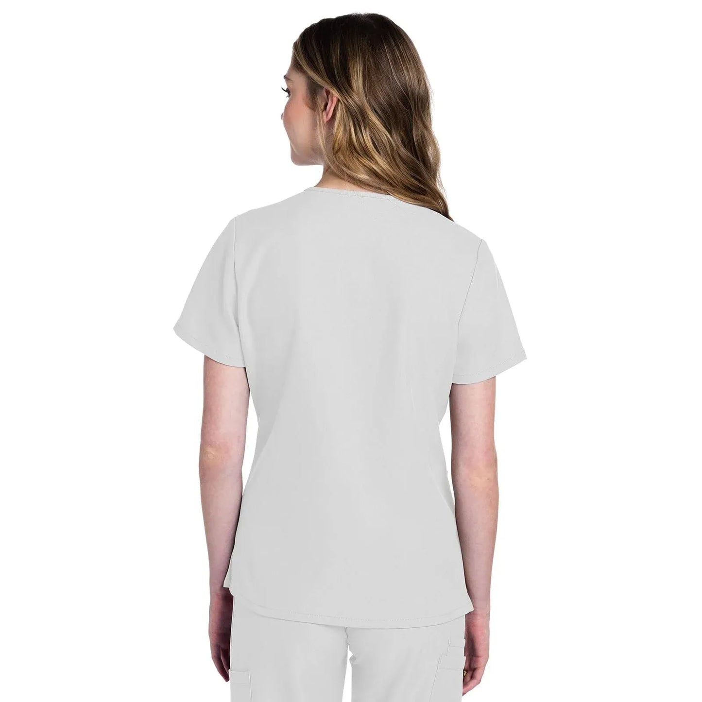 Cherokee Originals Ultra CK953A City V-Neck Scrubs Top Women White