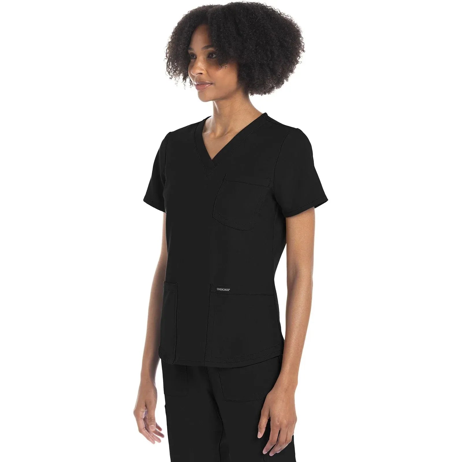 Cherokee Scrubs Top Cherokee Originals Ultra CK961A V-Neck Top Women Top Black