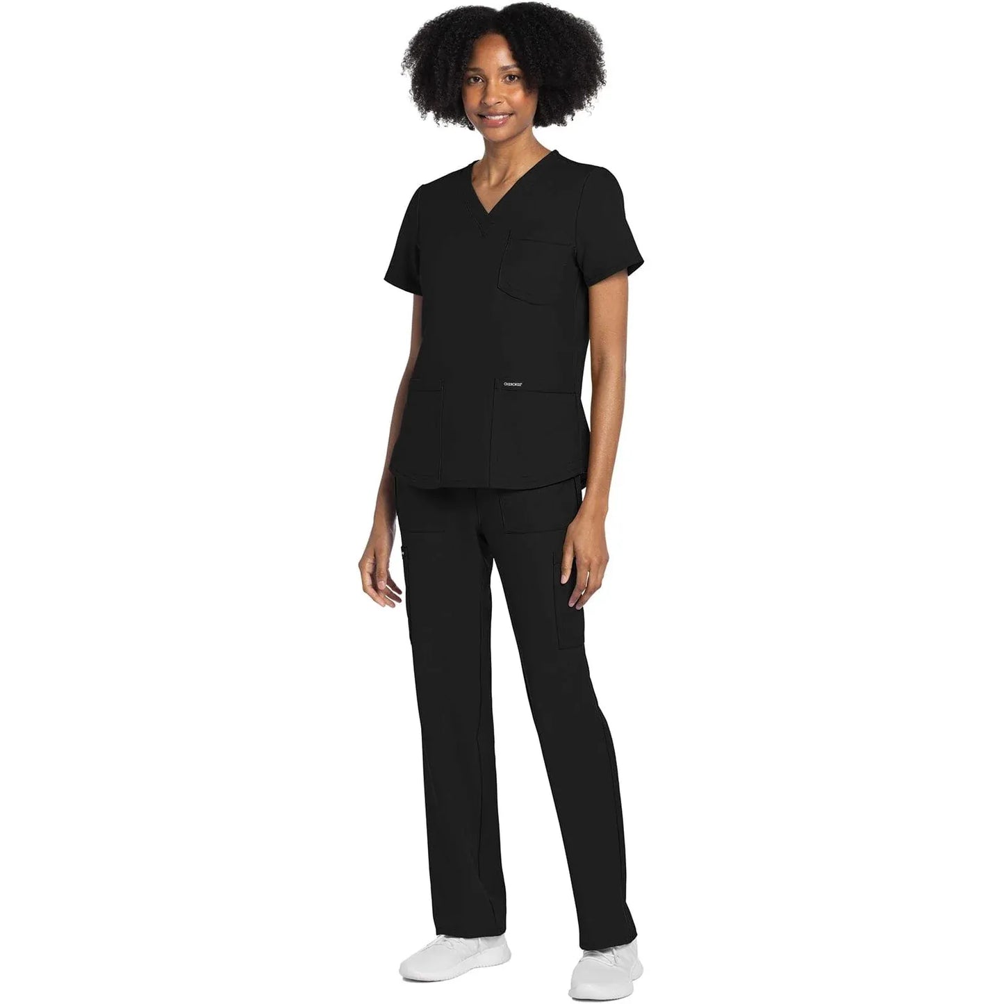 Cherokee Scrubs Top Cherokee Originals Ultra CK961A V-Neck Top Women Top Black