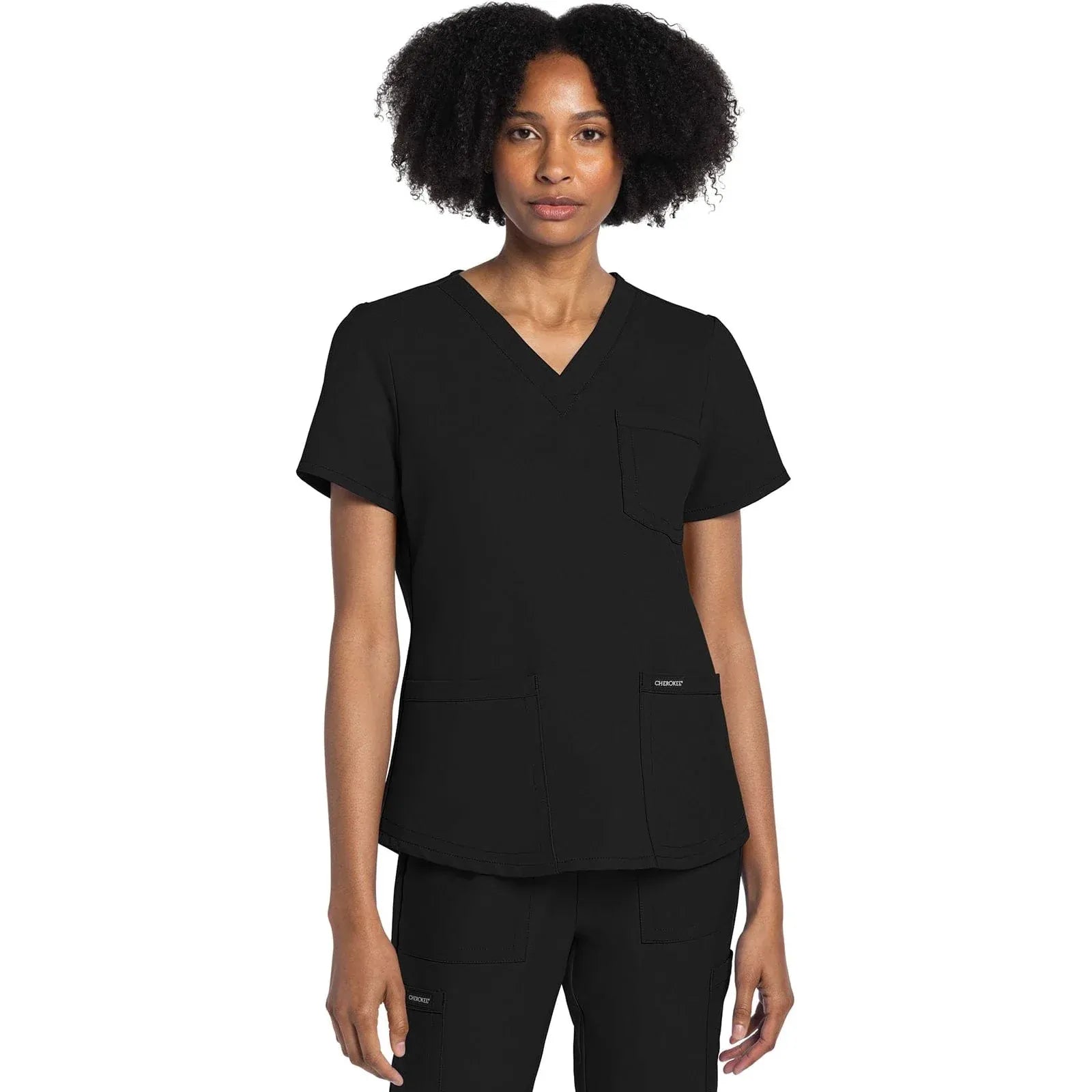 Cherokee Scrubs Top 6XL Cherokee Originals Ultra CK961A V-Neck Top Women Top Black