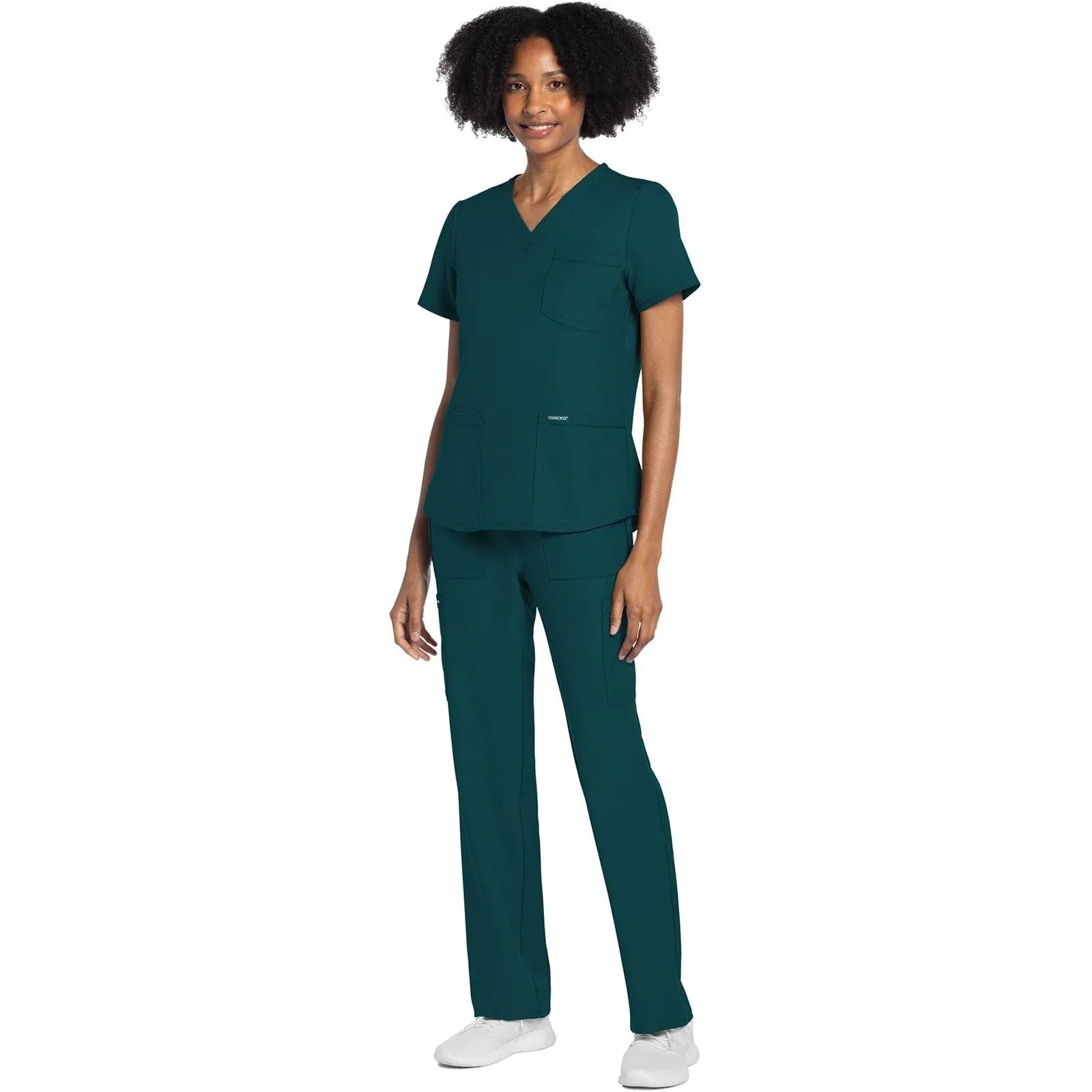 Cherokee Scrubs Top Cherokee Originals Ultra CK961A V-Neck Women Scrubs Top Caribbean Blue