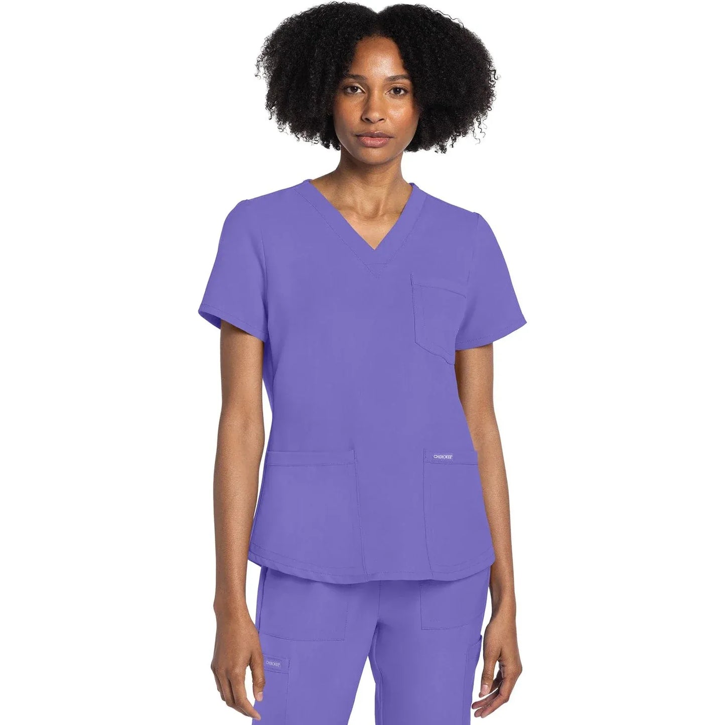 Cherokee Originals Ultra CK961A V-Neck Women Scrubs Top Electric Lavender