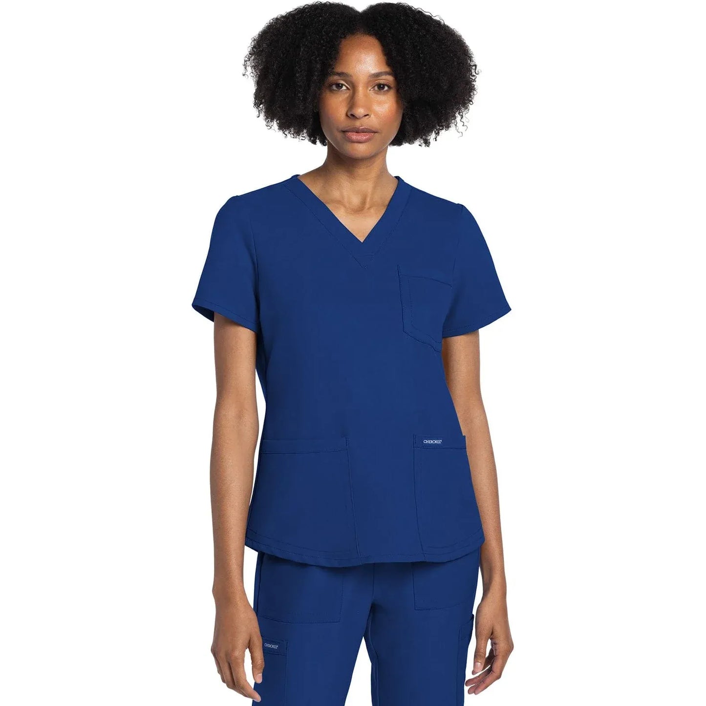 Cherokee Originals Ultra CK961A V-Neck Women Scrubs Top Galaxy Blue