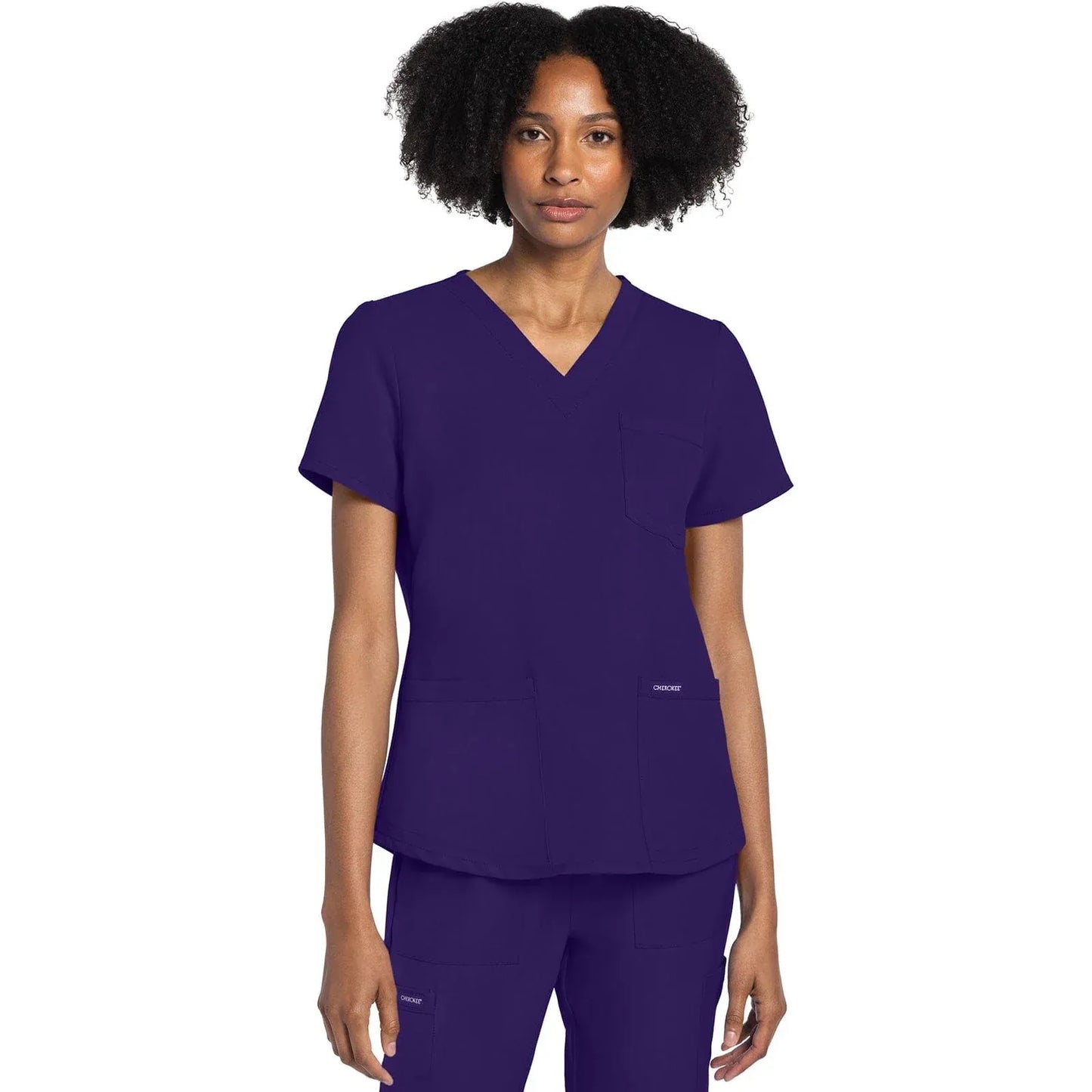 Cherokee Originals Ultra CK961A V-Neck Women Scrubs Top Grape