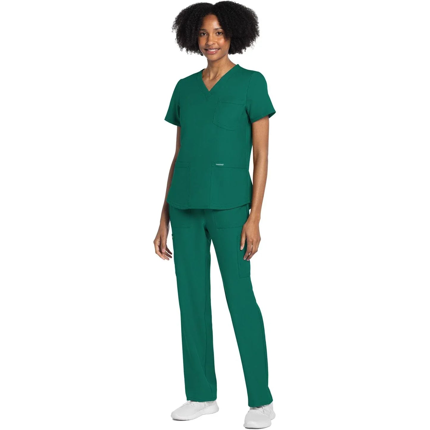 Cherokee Originals Ultra CK961A V-Neck Women Scrubs Top Hunter Green