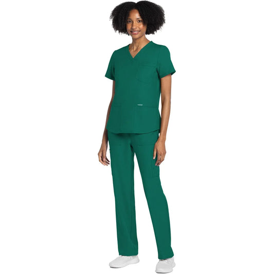 Cherokee Originals Ultra CK961A V-Neck Women Scrubs Top Hunter Green