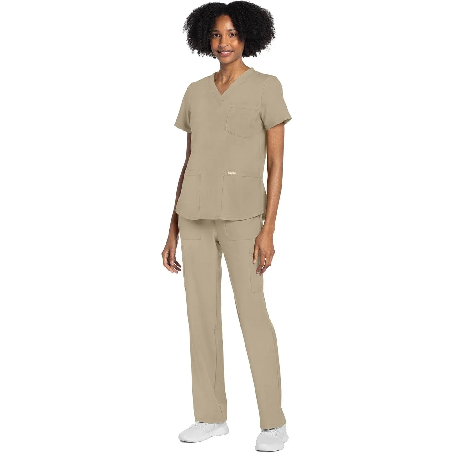 Cherokee Originals Ultra CK961A V-Neck Women Scrubs Top Khaki