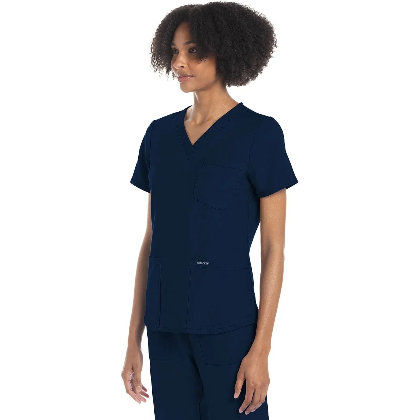 Cherokee Scrub Top Cherokee Originals Ultra CK961A V-Neck Top Women Top Navy