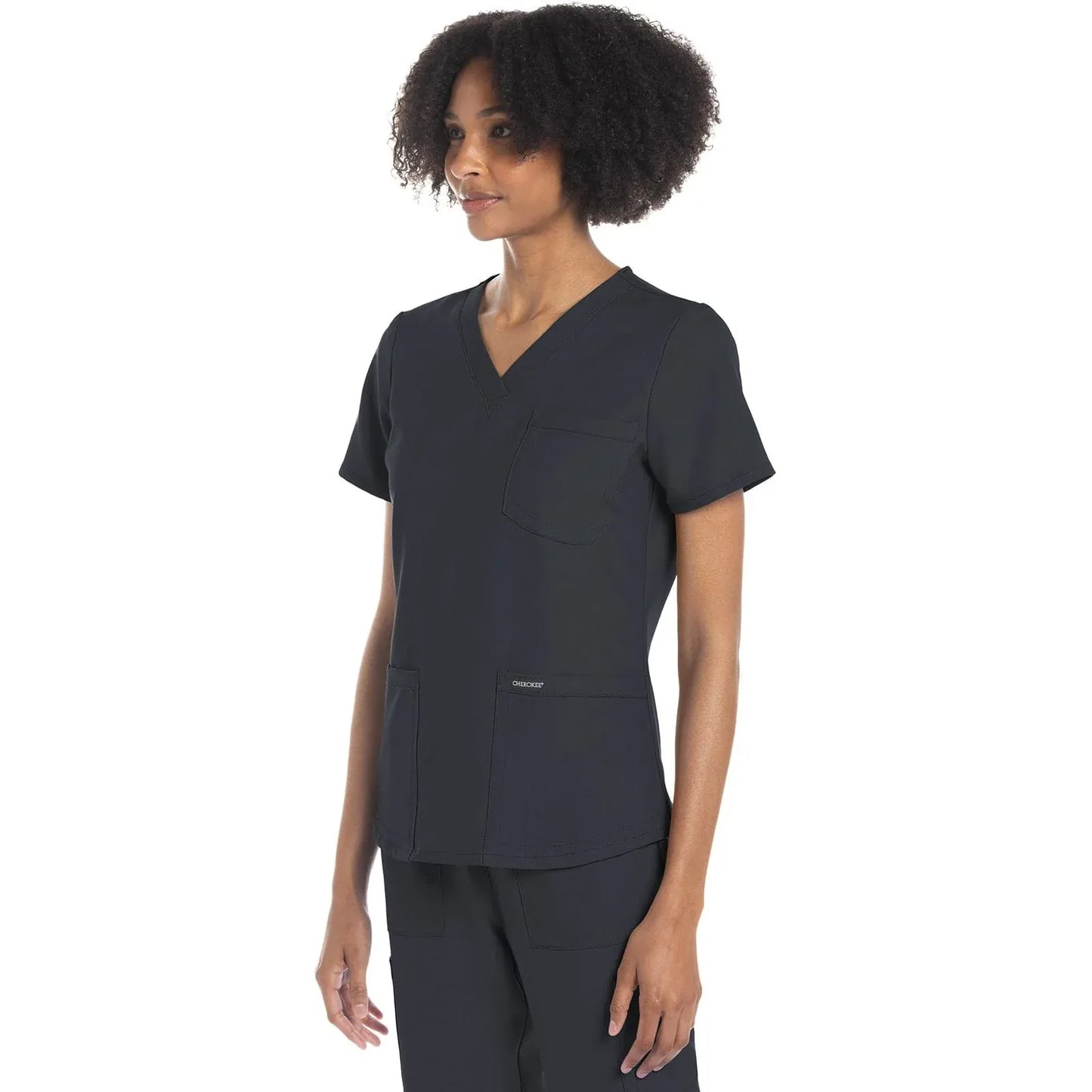 Cherokee Scrubs Top Cherokee Originals Ultra CK961A V-Neck Women Scrubs Top Pewter
