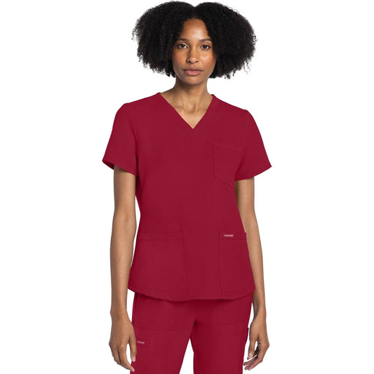 Cherokee Originals Ultra CK961A V-Neck Women Scrubs Top Red
