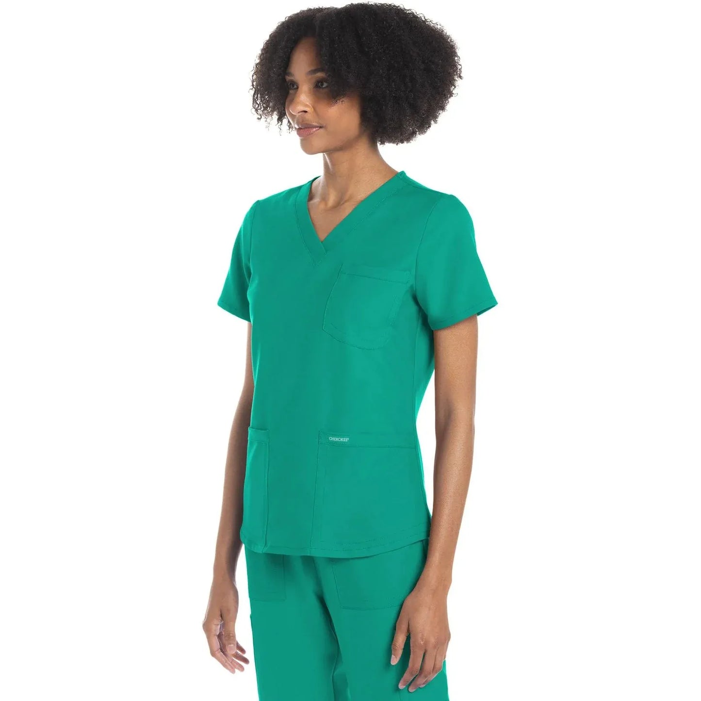 Cherokee Originals Ultra CK961A V-Neck Women Scrubs Top Teal Blue