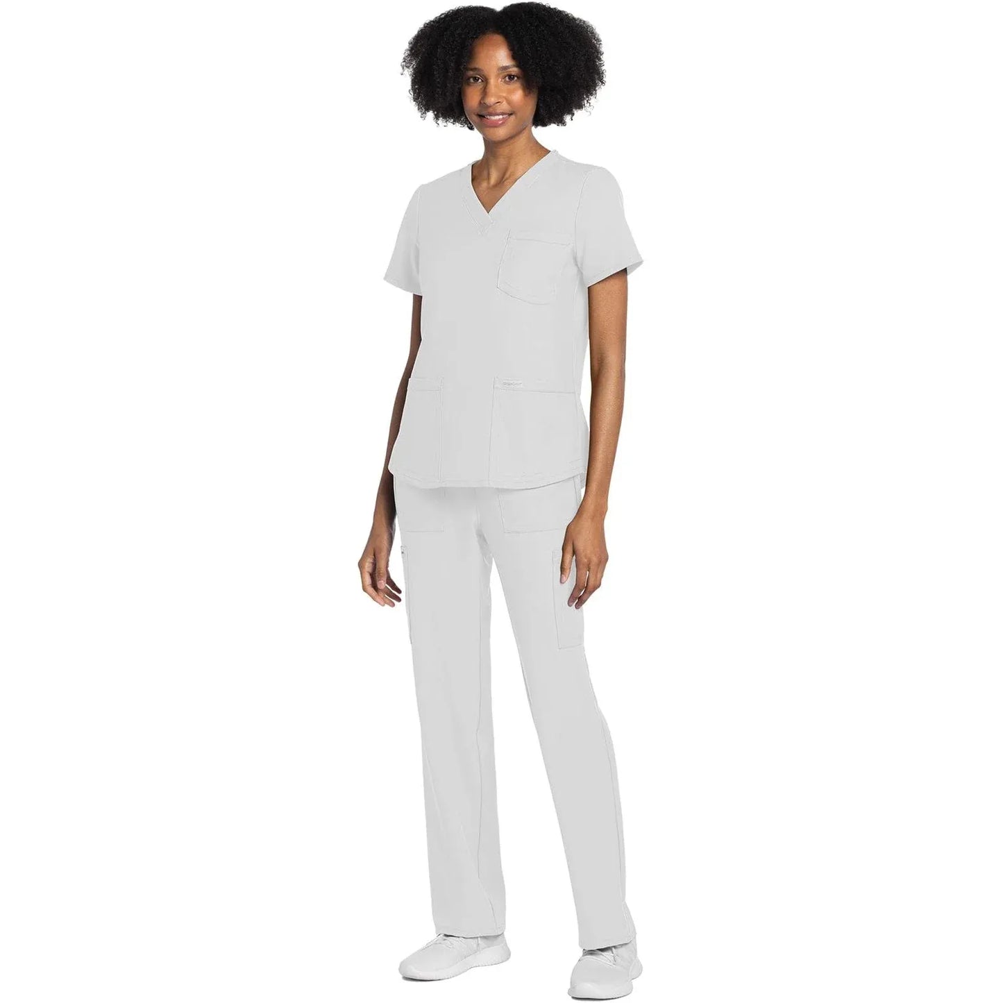 Cherokee Originals Ultra CK961A V-Neck Women Scrubs Top White