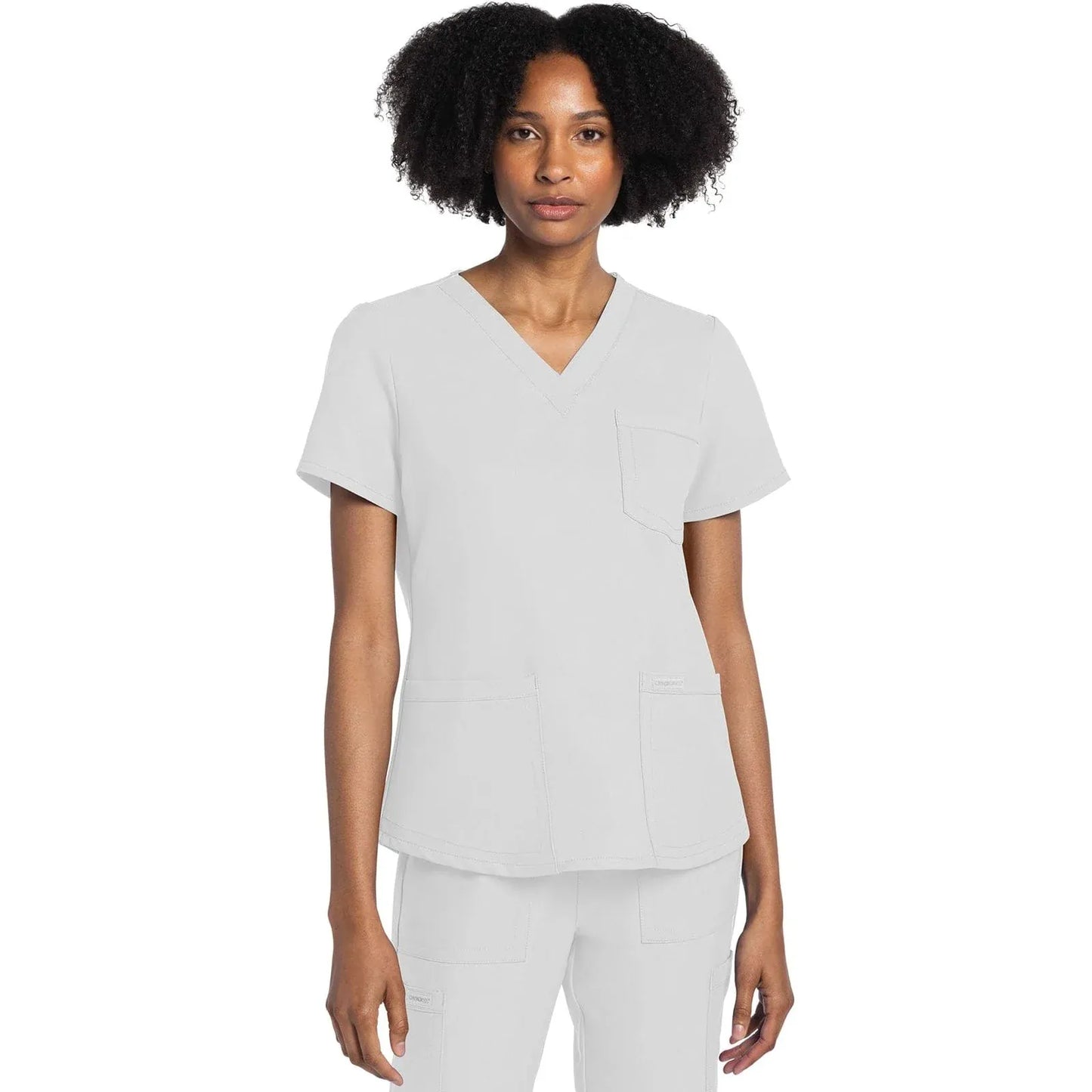 Cherokee Originals Ultra CK961A V-Neck Women Scrubs Top White