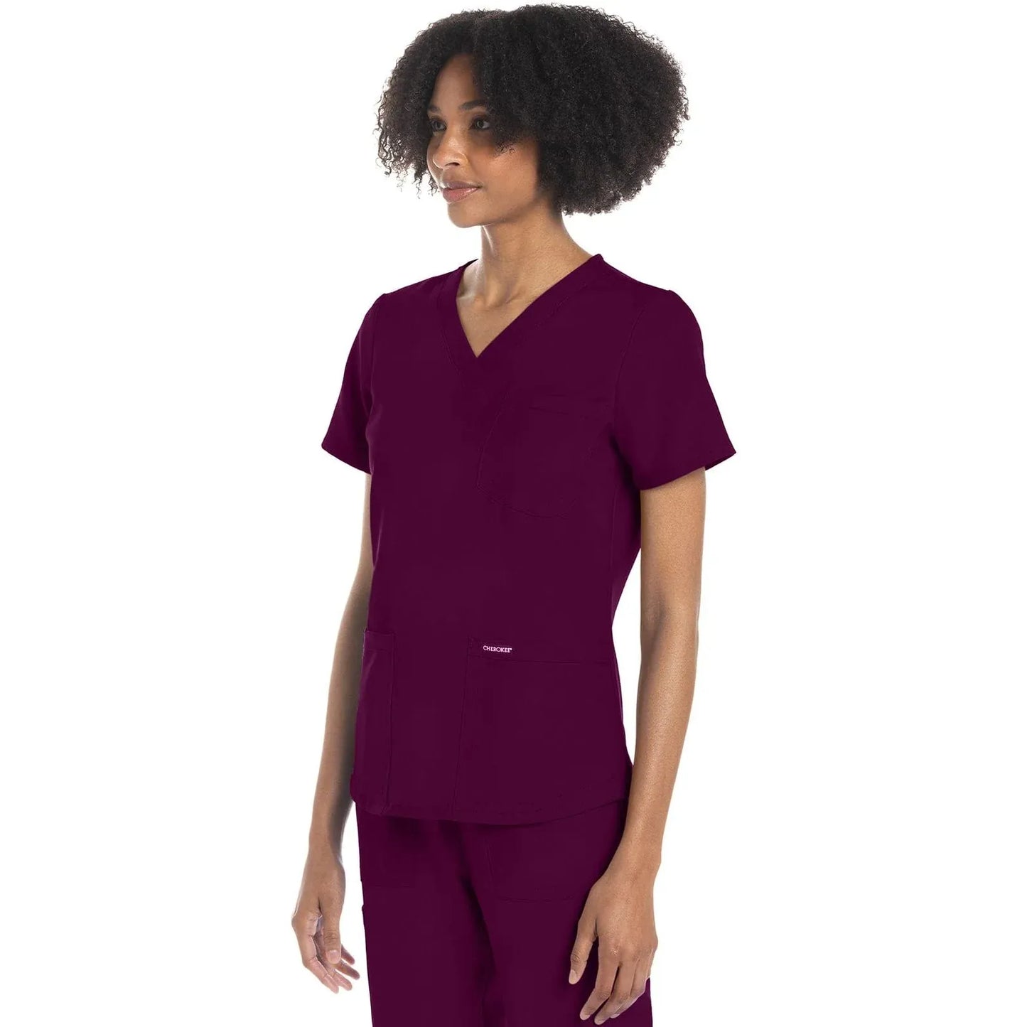 Cherokee Originals Ultra CK961A V-Neck Women Scrubs Top Wine