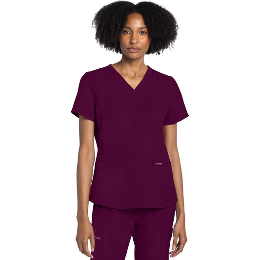 Cherokee Originals Ultra CK961A V-Neck Women Scrubs Top Wine