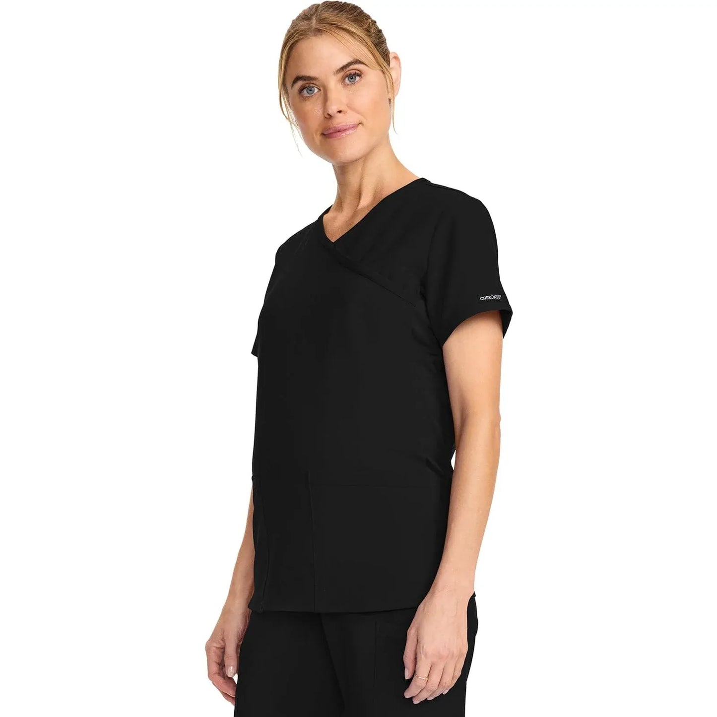 Cherokee Originals Ultra Maternity Scrubs Top CK701A Black