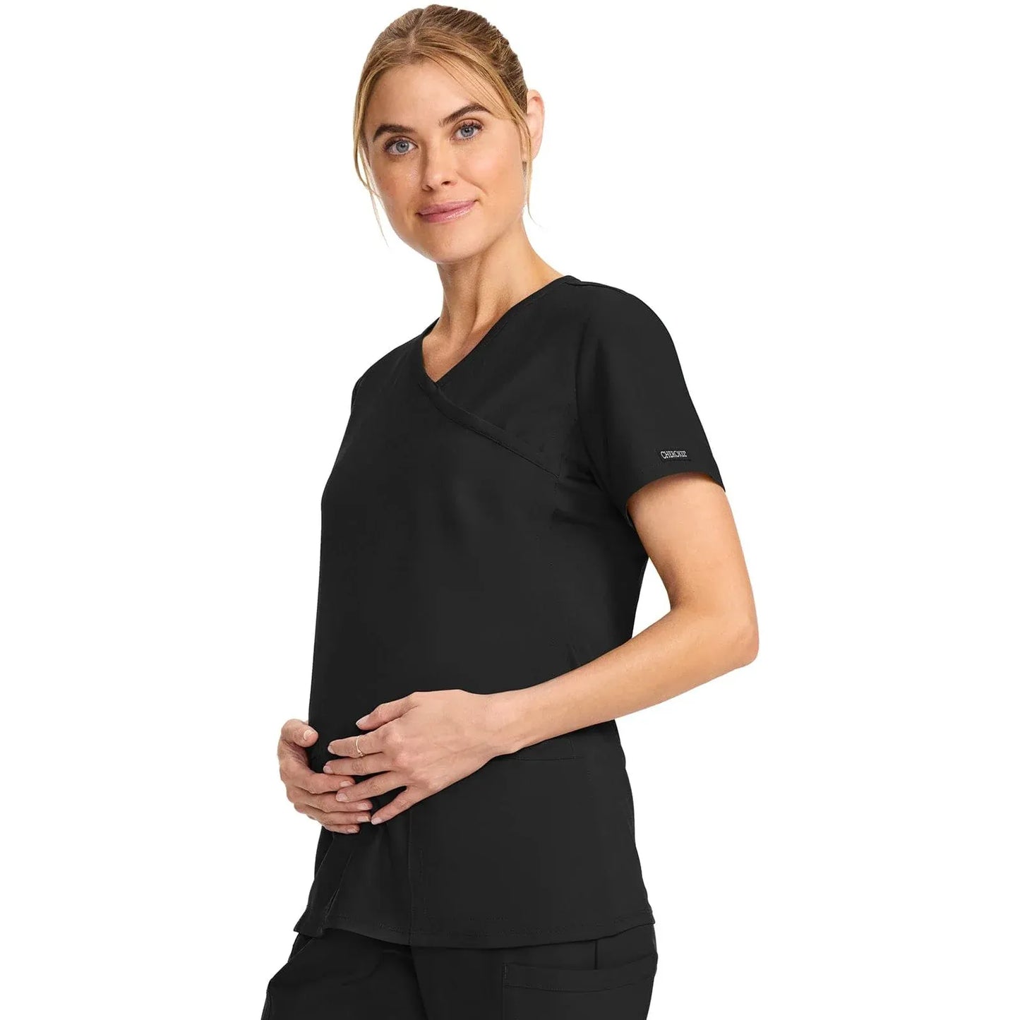 Cherokee Originals Ultra Maternity Scrubs Top CK701A Black