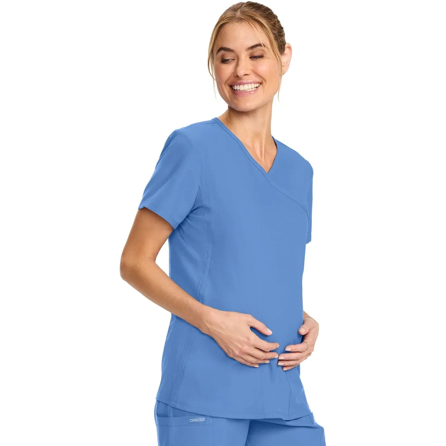 Cherokee Originals Ultra Maternity Scrubs Top CK701A Ciel