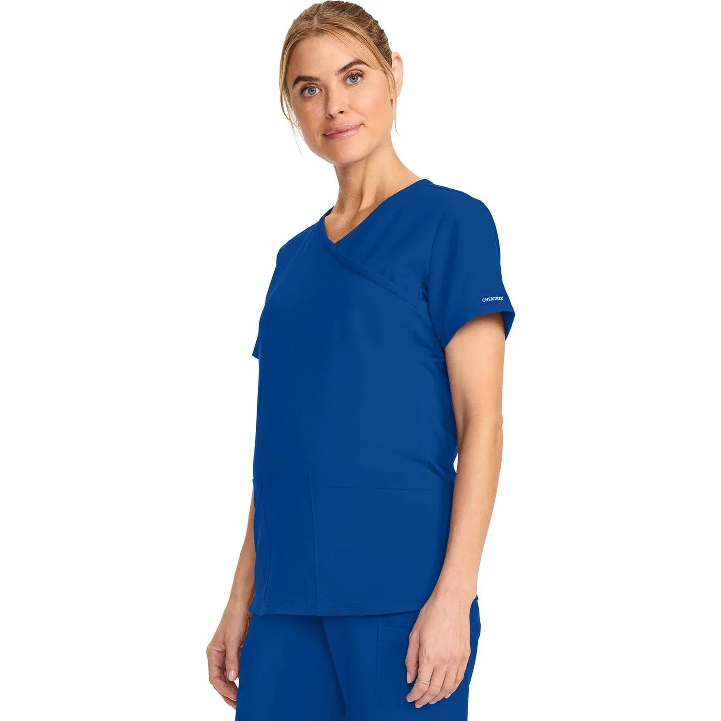 Cherokee Originals Ultra Maternity Scrubs Top CK701A Galaxy Blue
