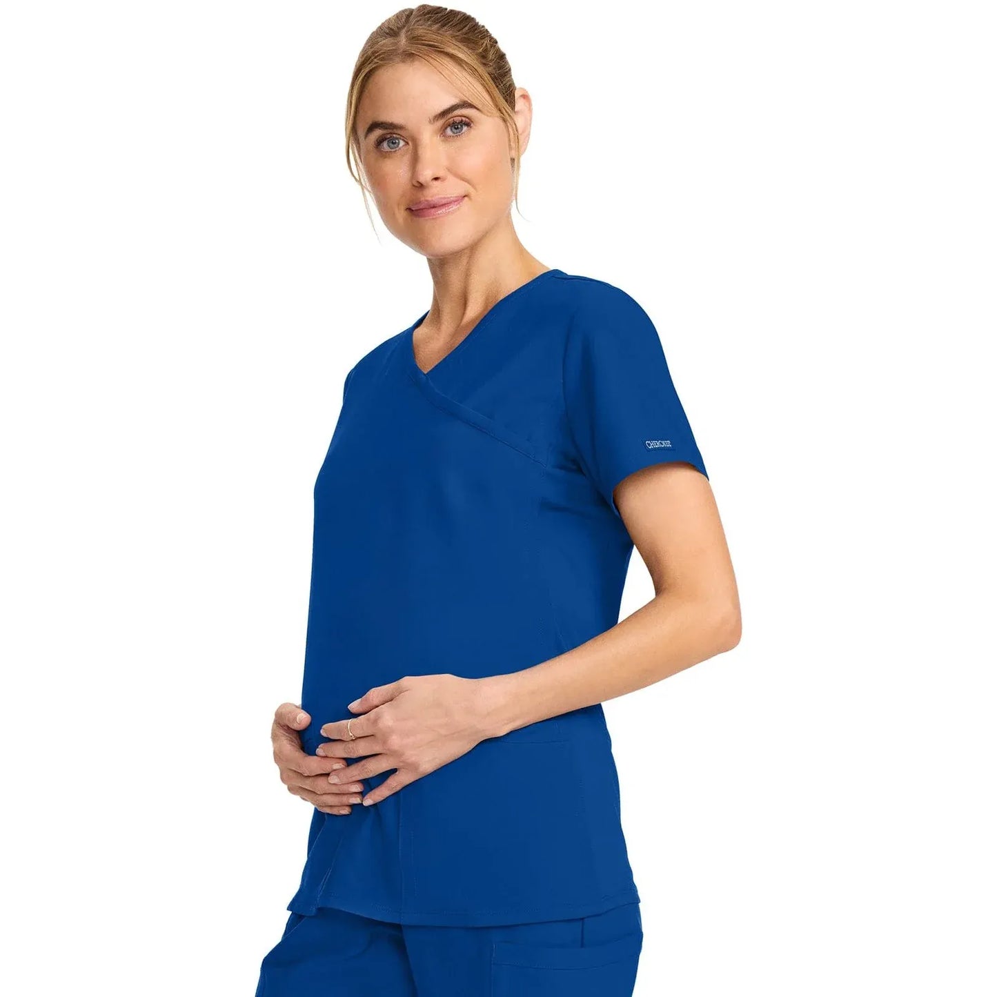 Cherokee Originals Ultra Maternity Scrubs Top CK701A Galaxy Blue