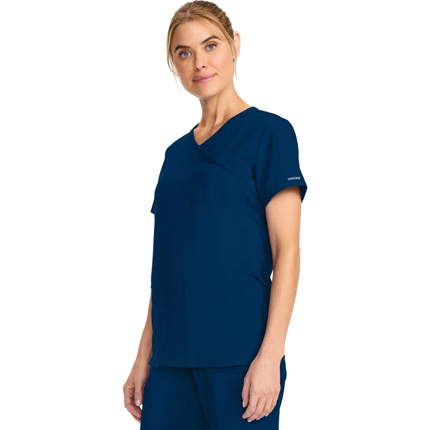 Cherokee Originals Ultra Maternity Scrubs Top CK701A Navy