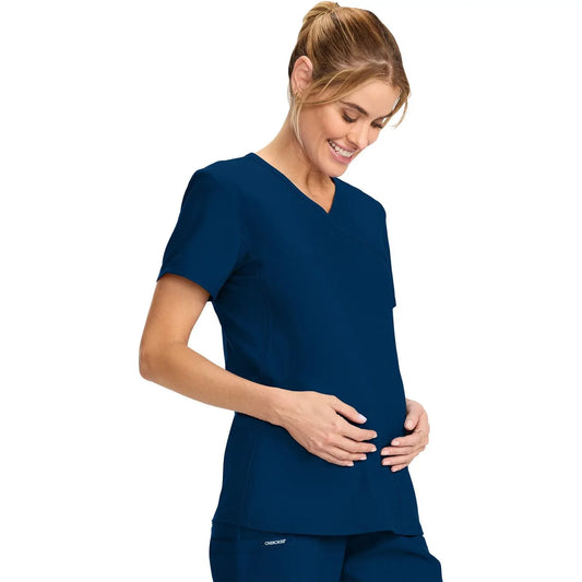 Cherokee Originals Ultra Maternity Scrubs Top CK701A Navy
